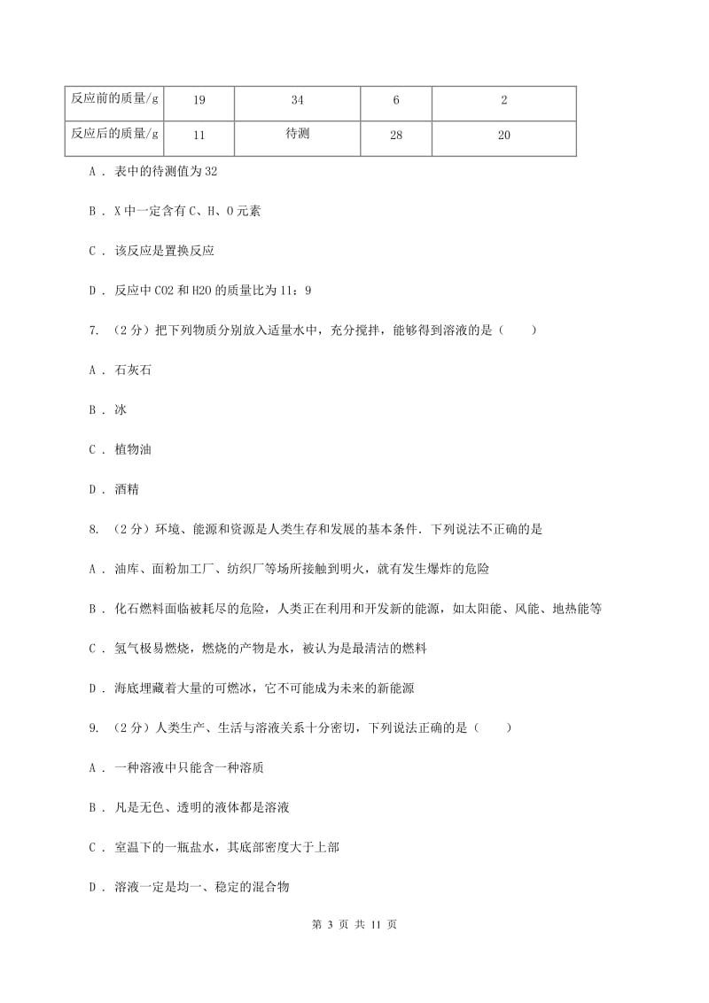 鲁教版 中考化学三模试卷C卷.doc_第3页