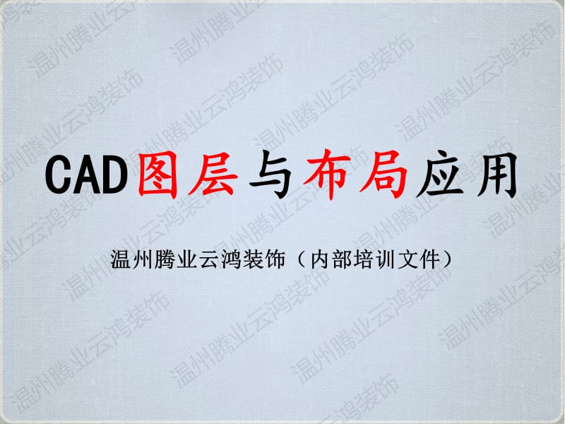 CAD图层布局应用(完成).ppt_第1页