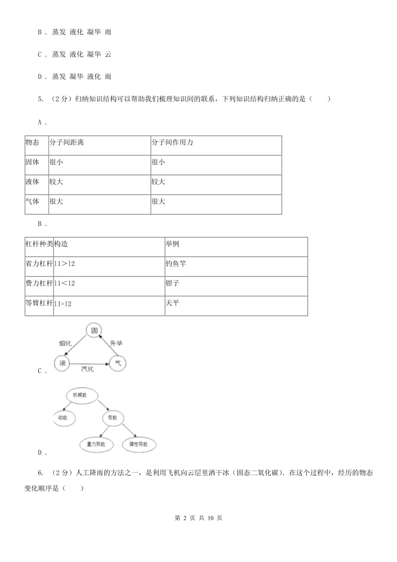 沪科版物理九年级全册 12.5 全球变暖与水资源危机 同步练习D卷.doc_第2页