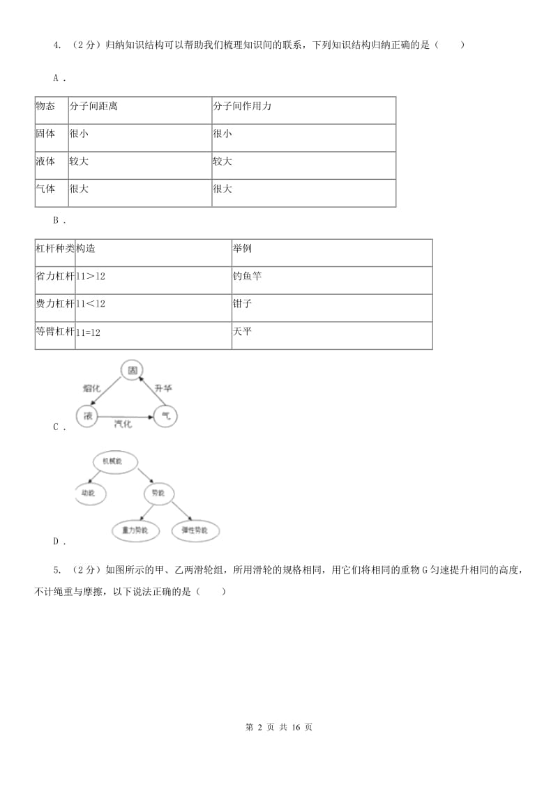 沪科版2019-2020学年八年级下学期物理3月学习素养测试试卷B卷.doc_第2页