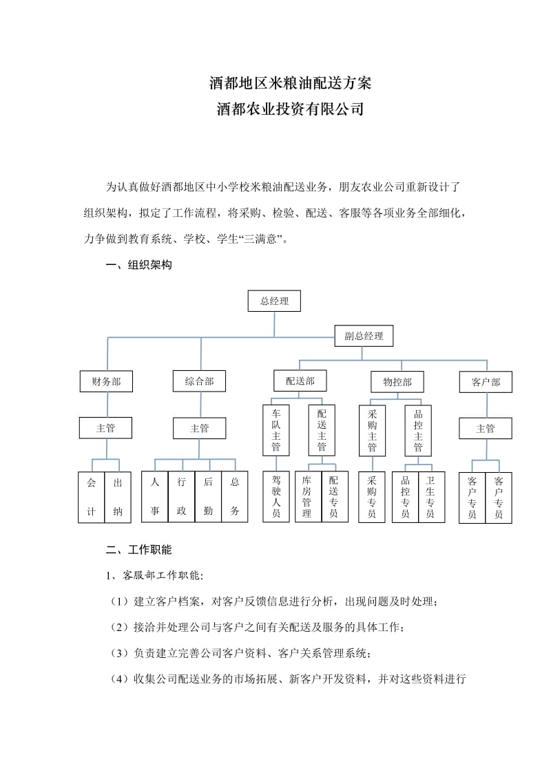 配送实施方案、应急预案等(定).doc_第1页