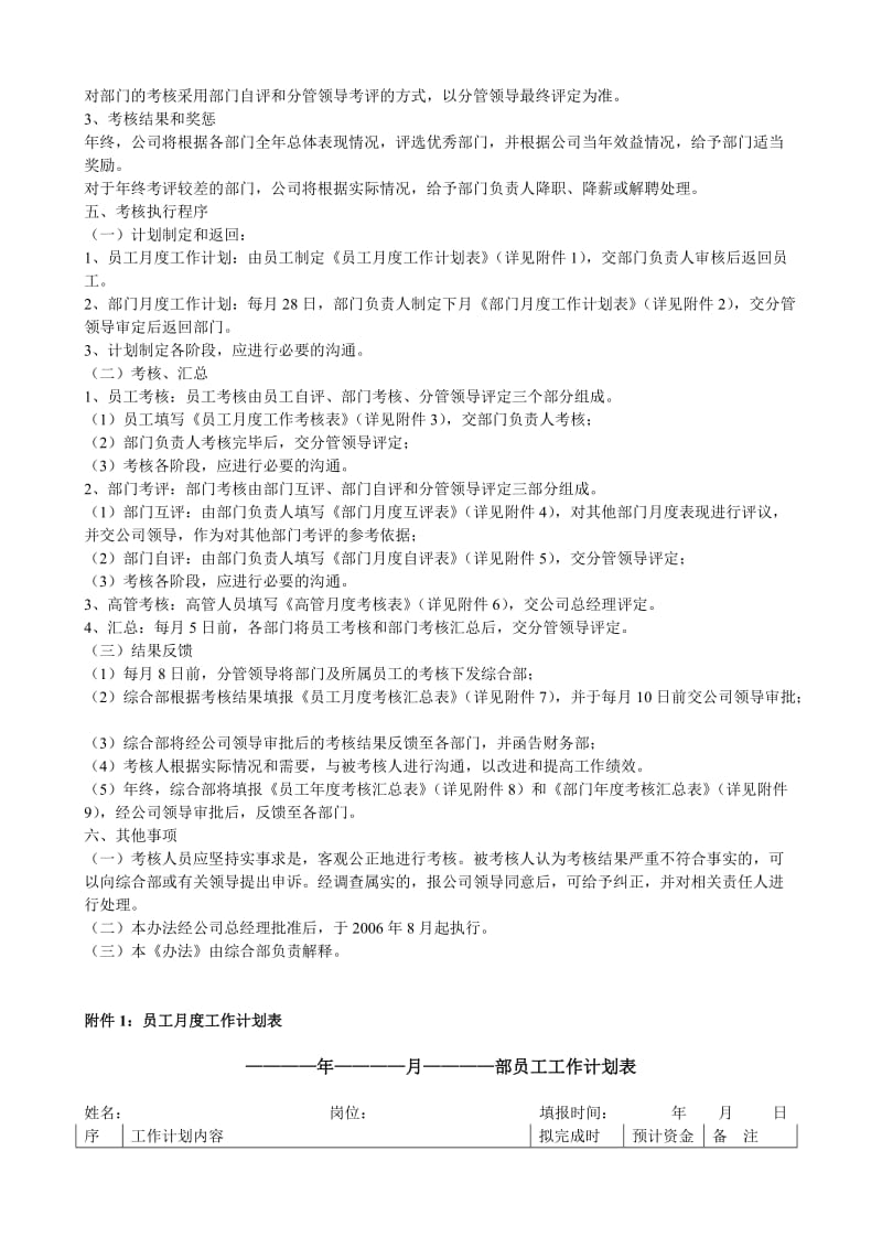 某公司绩效考核办法附全套表格制度与操作方案.doc_第3页