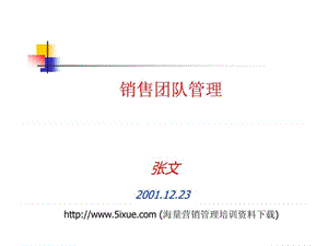 《銷售團(tuán)隊(duì)管理》PPT課件.ppt