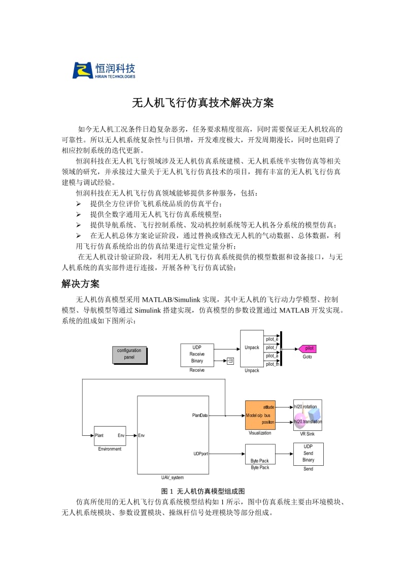 无人机飞行仿真技术解决方案.doc_第1页