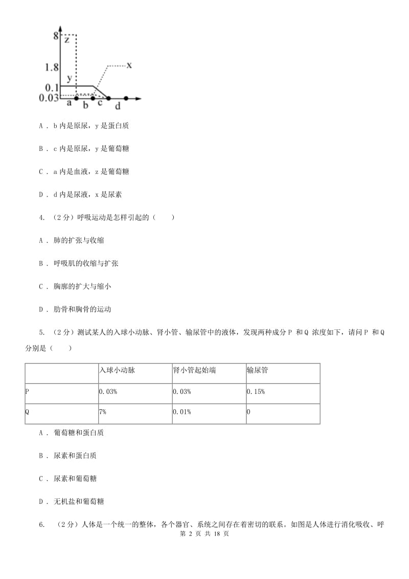 2020年中考试题分类汇编（科学）专题：生物体内物质和能量转换A卷.doc_第2页