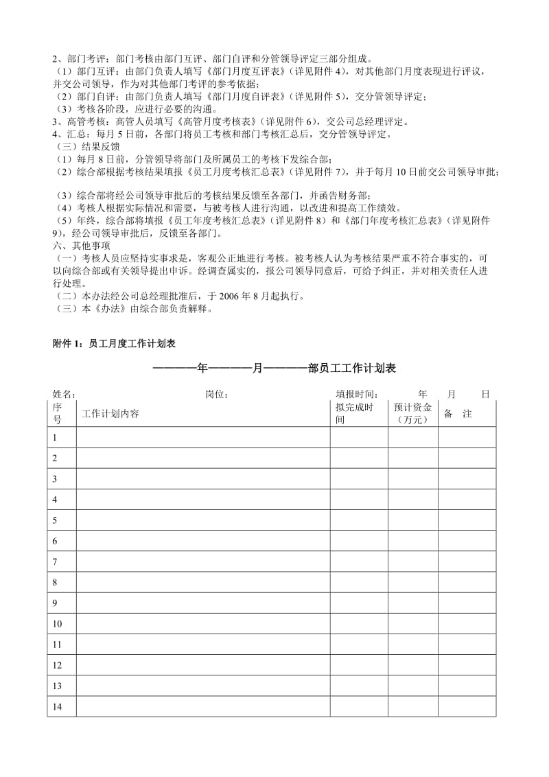 公司绩效考核办法附全套表格及操作方案.doc_第3页