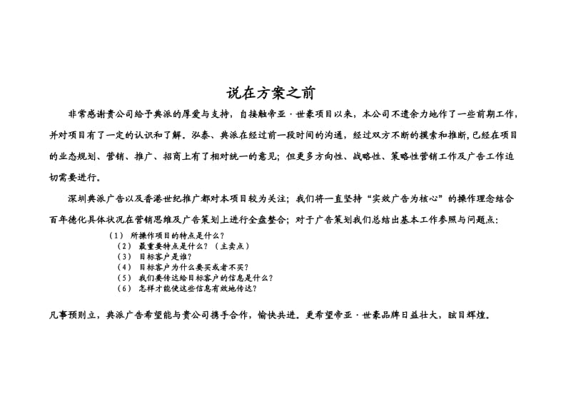 南昌市帝亚世豪商业中心项目营销思路及广告推广策划方案.doc_第2页