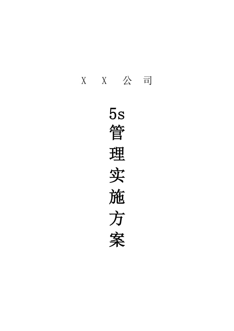 XX公司5s管理方案.doc_第1页