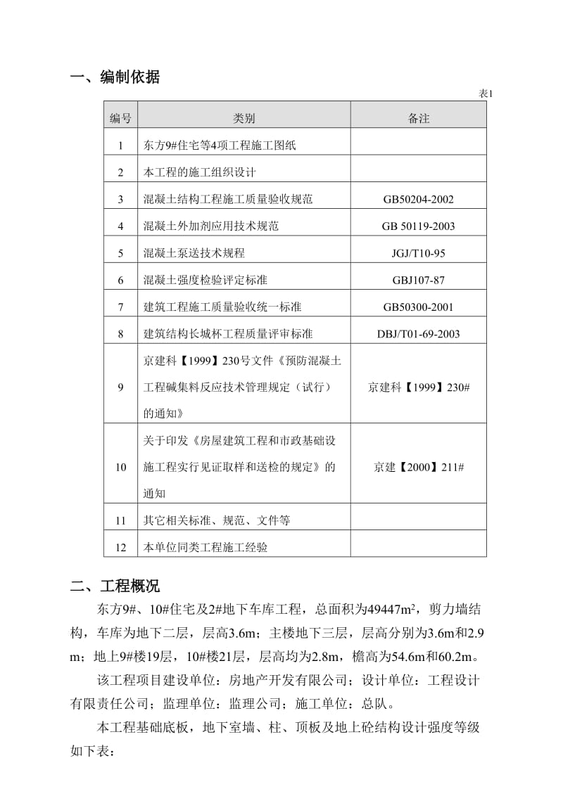 建筑工程混凝土施工方案.doc_第1页