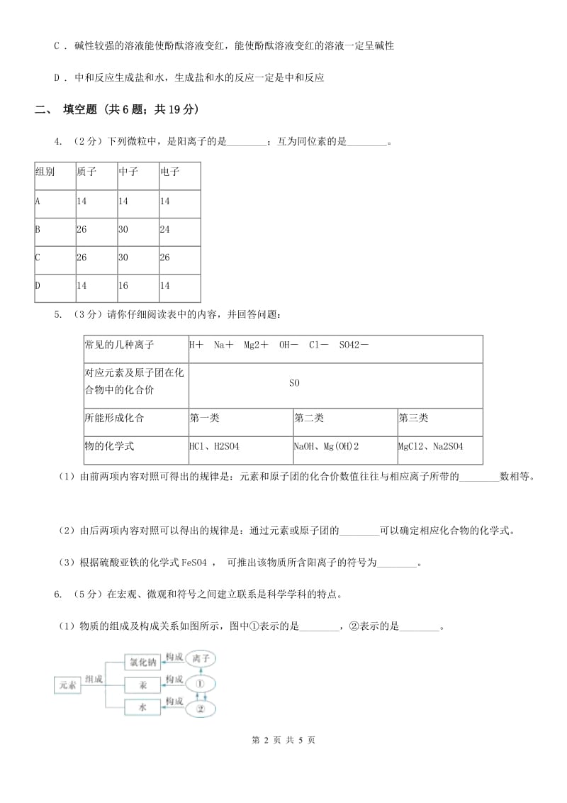 浙教版科学八年级下学期2.3原子结构的模型同步测试（2）C卷.doc_第2页