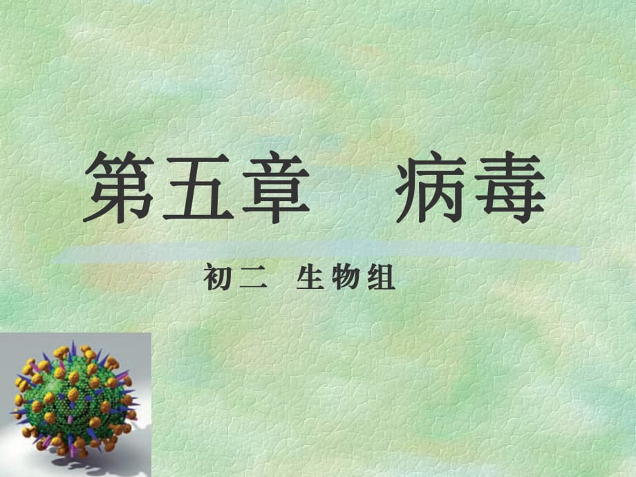 初二生物病毒优质课件.ppt_第1页