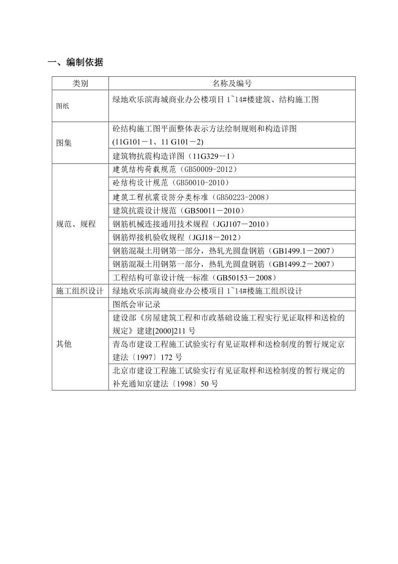 商业办公楼项目1~14#楼钢筋施工方案.doc_第3页