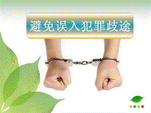 《職業(yè)道德與法律》第十課-避免誤入犯罪歧途.ppt