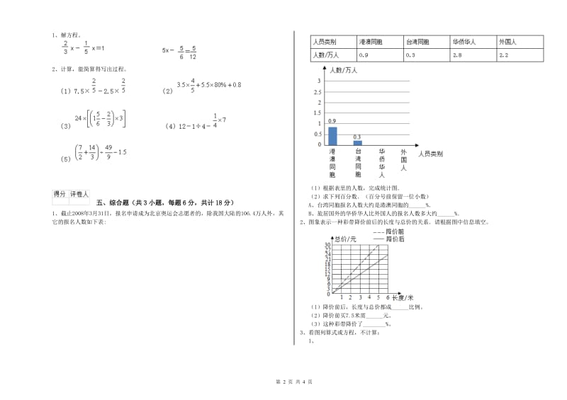 河南省2020年小升初数学能力提升试卷A卷 附答案.doc_第2页