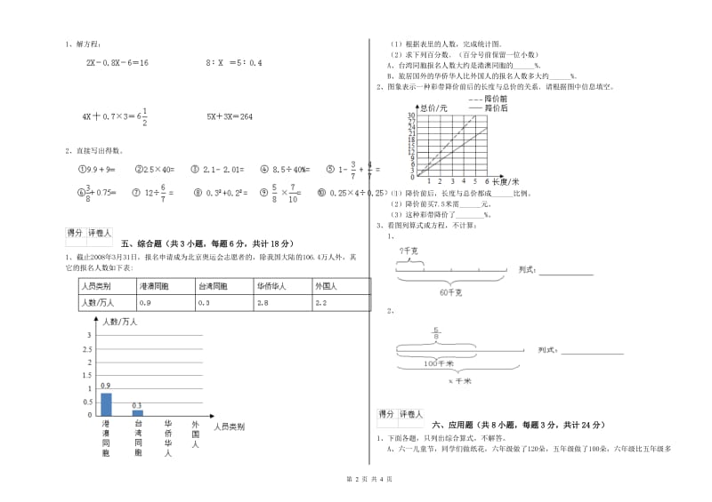 江西省2019年小升初数学强化训练试题B卷 附解析.doc_第2页