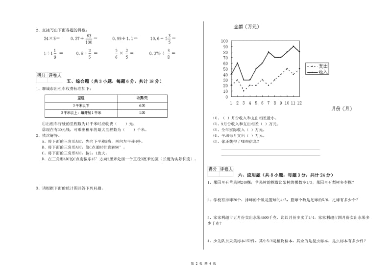 河北省2019年小升初数学能力测试试卷D卷 附解析.doc_第2页