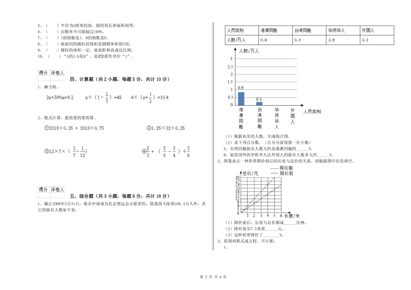 江苏省2020年小升初数学能力检测试题D卷 含答案.doc_第2页