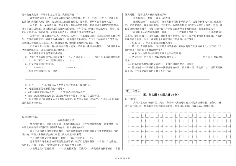 沈阳市重点小学小升初语文过关检测试卷 含答案.doc_第3页