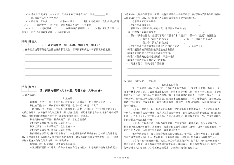 泰州市重点小学小升初语文能力检测试题 附解析.doc_第2页