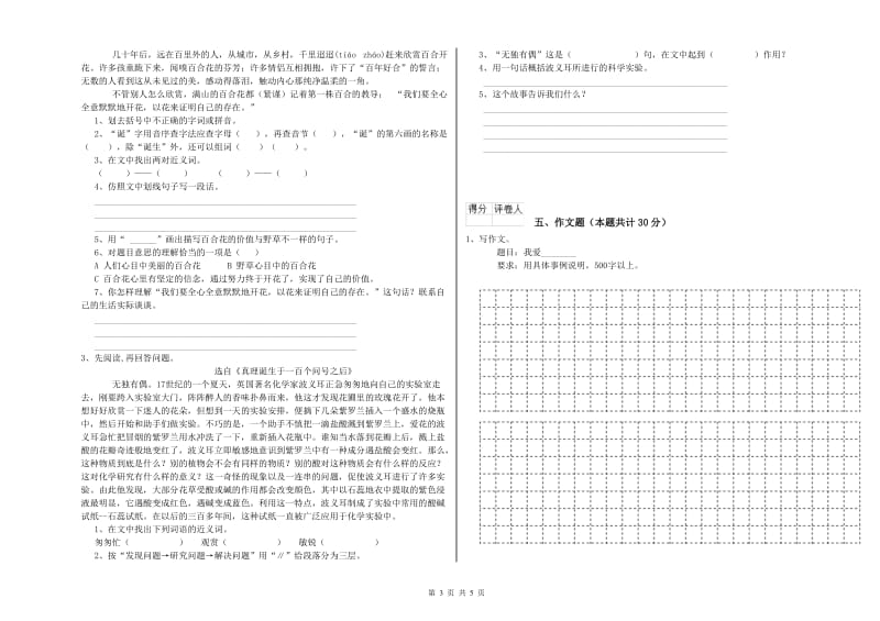 泰州市重点小学小升初语文能力检测试题 附解析.doc_第3页