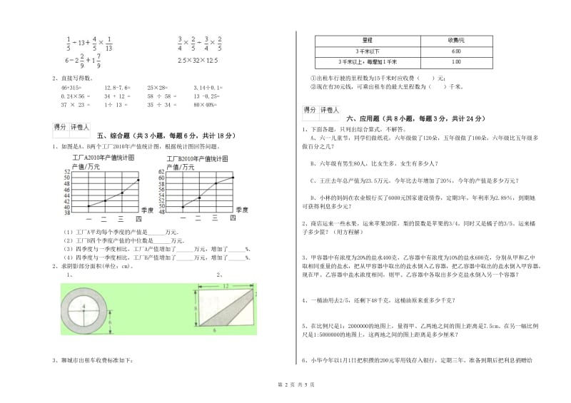 江苏省2019年小升初数学每周一练试题D卷 附答案.doc_第2页