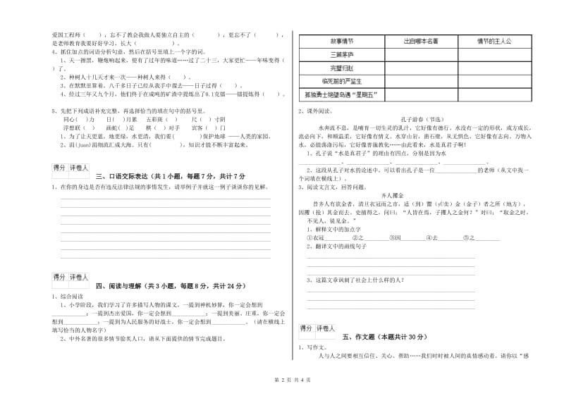 江苏省重点小学小升初语文综合检测试题D卷 附解析.doc_第2页