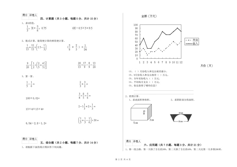 浙教版六年级数学下学期全真模拟考试试题C卷 附答案.doc_第2页