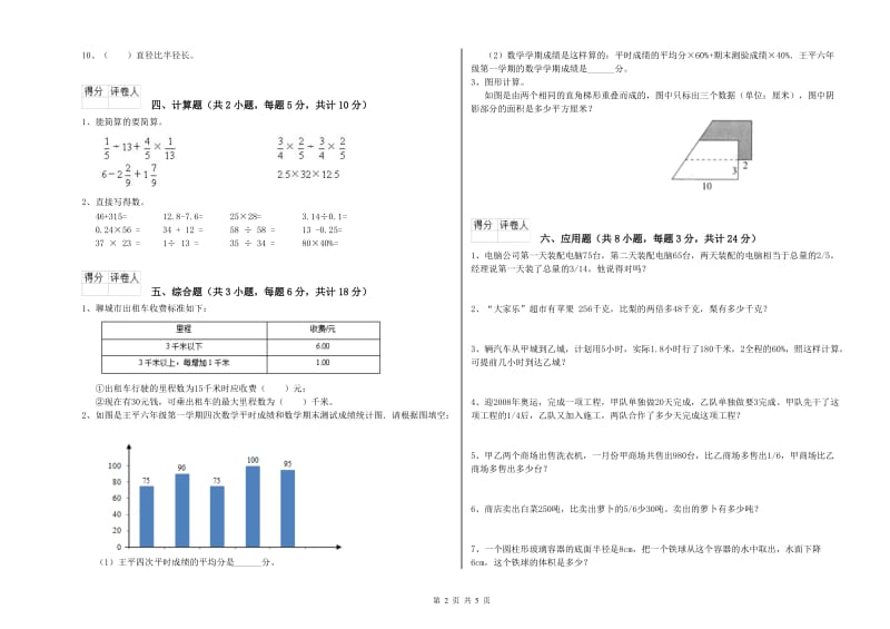 江苏省2019年小升初数学能力提升试卷D卷 含答案.doc_第2页