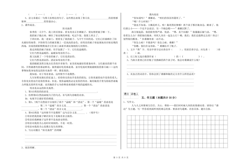 河南省小升初语文提升训练试题 含答案.doc_第3页