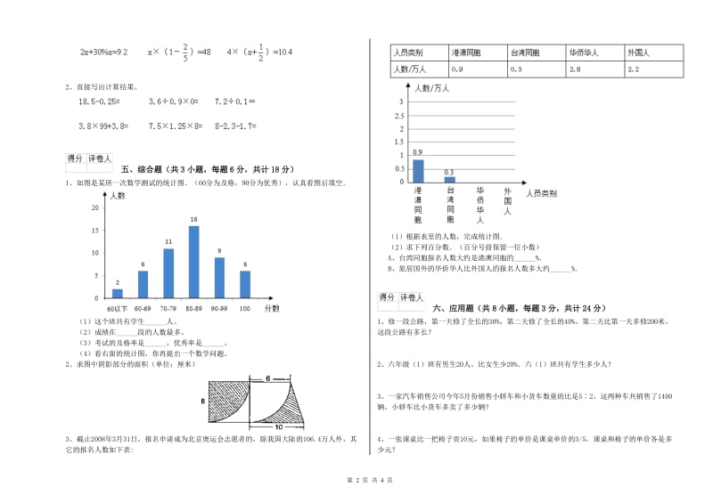 河南省2019年小升初数学模拟考试试题A卷 含答案.doc_第2页