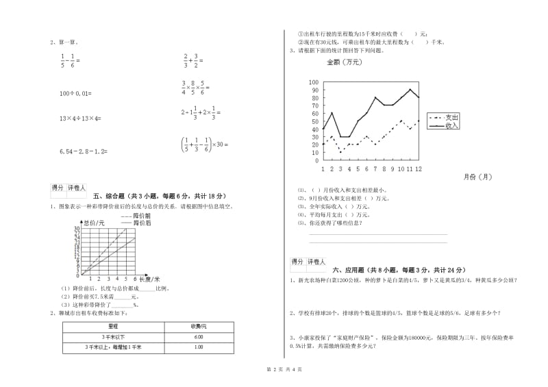 浙江省2019年小升初数学提升训练试卷A卷 含答案.doc_第2页