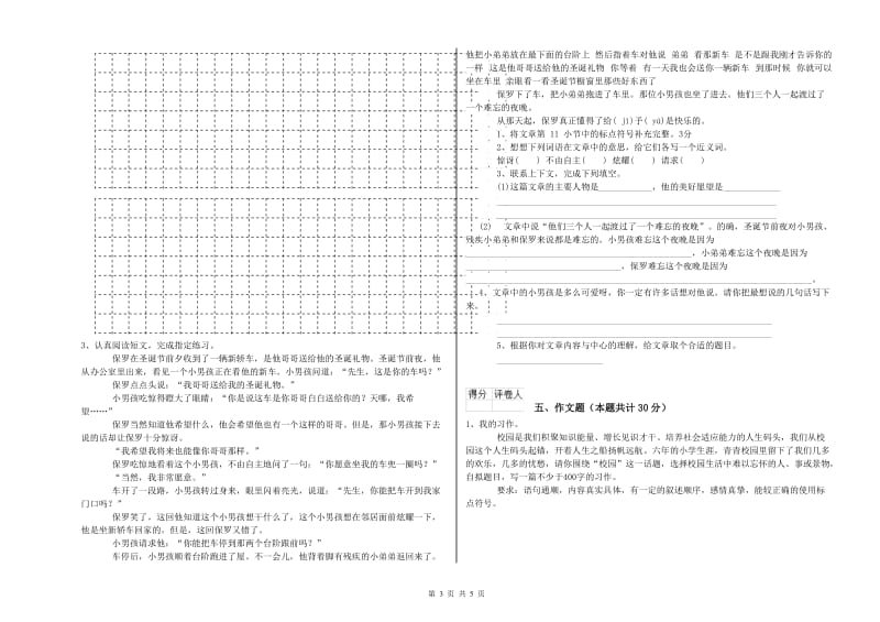 江苏省重点小学小升初语文能力提升试卷B卷 附解析.doc_第3页