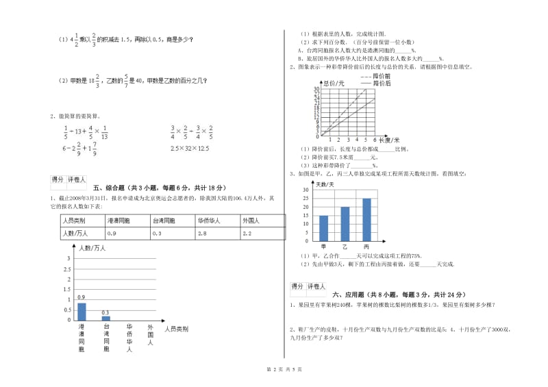 江苏省2019年小升初数学全真模拟考试试题A卷 含答案.doc_第2页