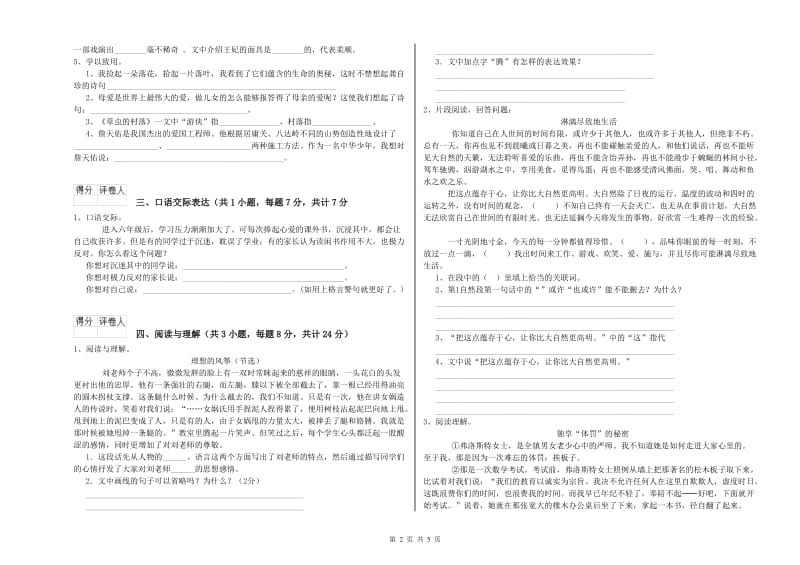 泸州市重点小学小升初语文能力提升试卷 附解析.doc_第2页