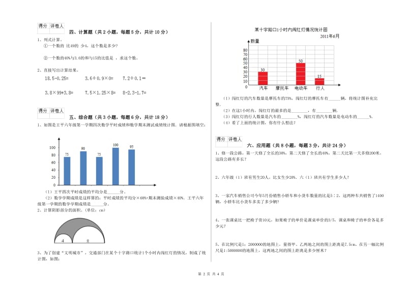 浙江省2020年小升初数学强化训练试卷A卷 含答案.doc_第2页