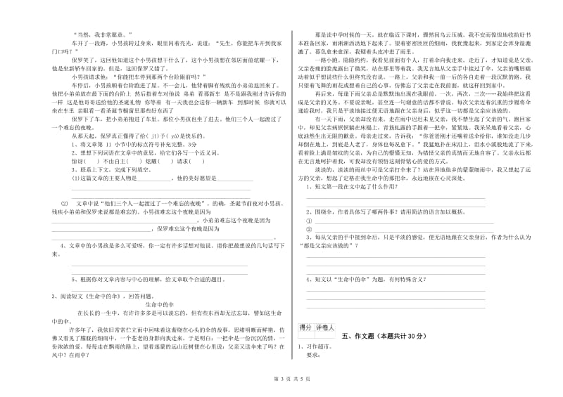 江苏省小升初语文能力检测试卷 含答案.doc_第3页