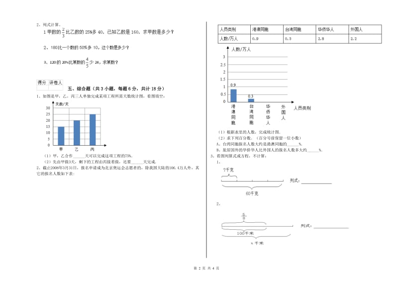 江苏省2020年小升初数学提升训练试卷D卷 附答案.doc_第2页