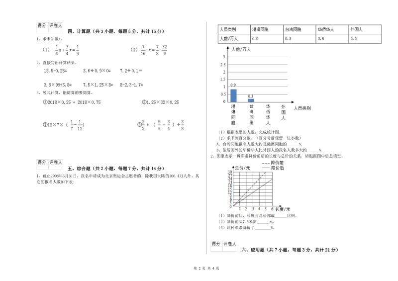 浙教版六年级数学上学期强化训练试卷D卷 附解析.doc_第2页