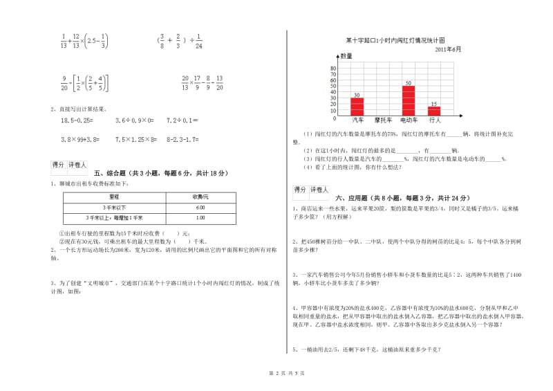 江苏省2020年小升初数学能力检测试题D卷 附解析.doc_第2页