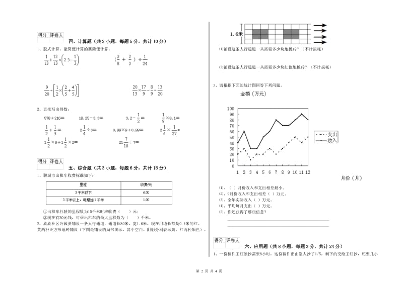 河南省2020年小升初数学模拟考试试卷D卷 含答案.doc_第2页