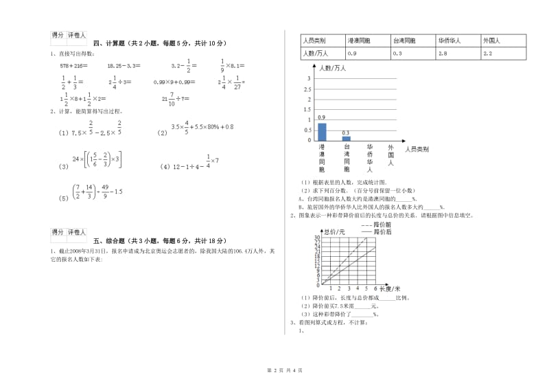 江苏省2020年小升初数学强化训练试卷A卷 附解析.doc_第2页