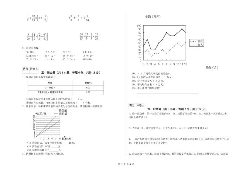 江苏省2019年小升初数学考前练习试题D卷 附答案.doc_第2页