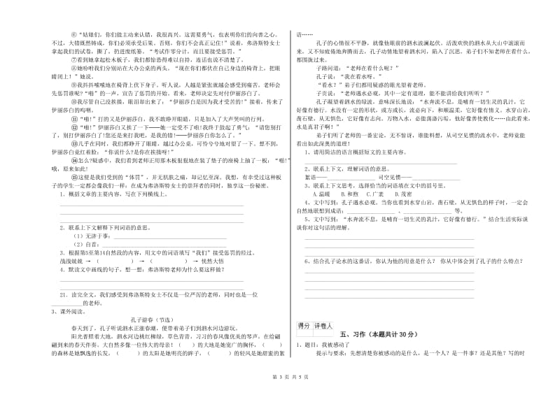 洛阳市实验小学六年级语文下学期综合检测试题 含答案.doc_第3页