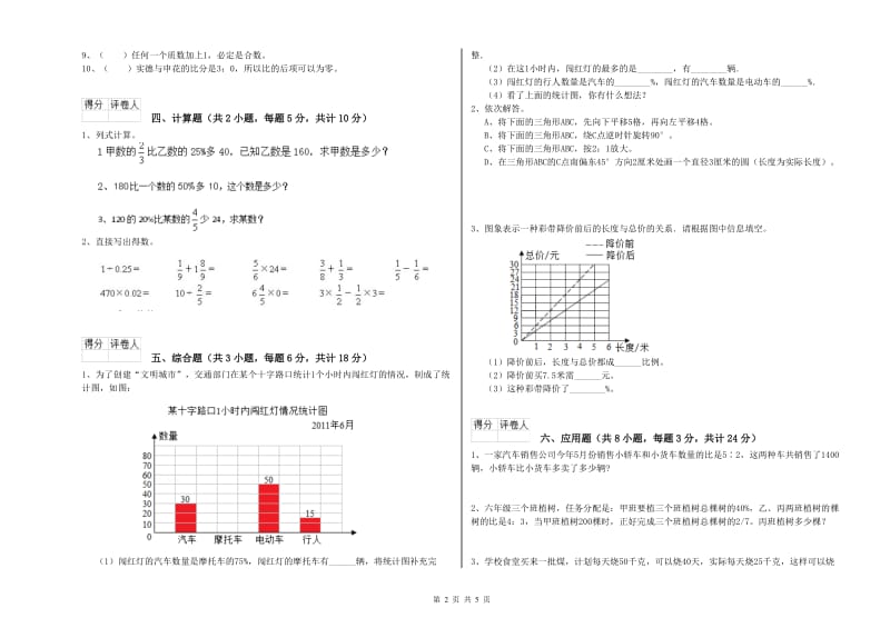 河南省2019年小升初数学每周一练试卷D卷 附答案.doc_第2页