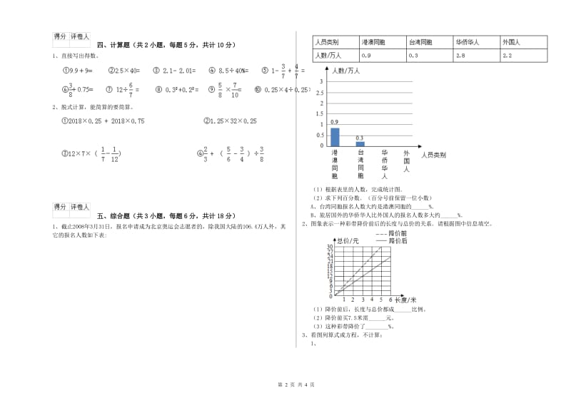 浙江省2020年小升初数学过关检测试卷A卷 附答案.doc_第2页