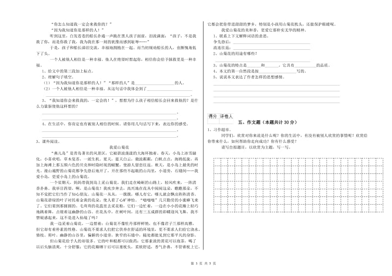 河池市重点小学小升初语文综合练习试题 附答案.doc_第3页