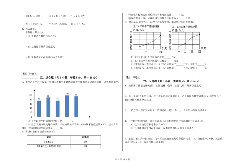 江苏省2019年小升初数学综合检测试卷B卷 附答案.doc_第2页