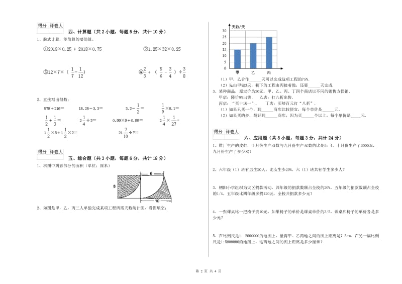 江苏省2019年小升初数学考前检测试题C卷 附答案.doc_第2页