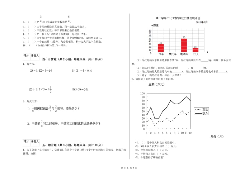 江西省2019年小升初数学综合练习试卷C卷 附解析.doc_第2页