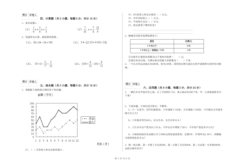 江西省2019年小升初数学能力检测试题B卷 附解析.doc_第2页